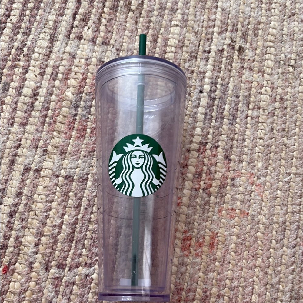 Starbucks Clear and Green Reusable Drink-ware 24 fl oz